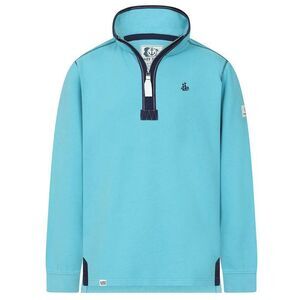 Lazy Jacks Mens Quarter Zip Sweatshirt / Turquoise